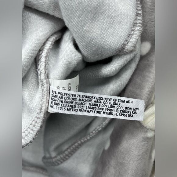 SOMAWKND Sunday Velour Lounge grey and white polka dots pants sz medium - Picture 5 of 10